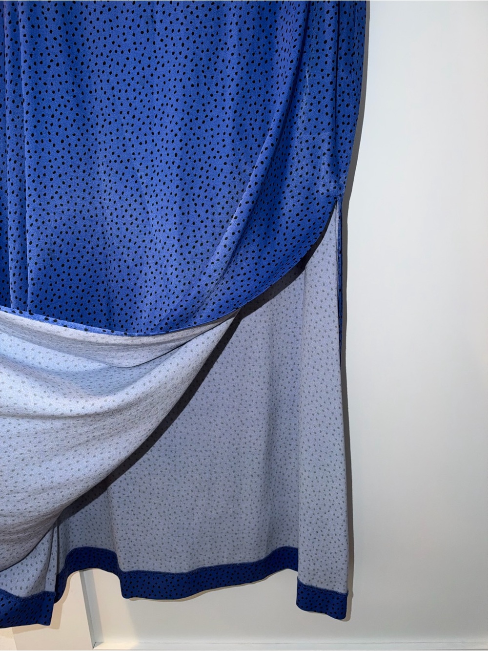 Zara Royal Blue Maxi Skirt with Black Micro Dots - Picture 2 of 3